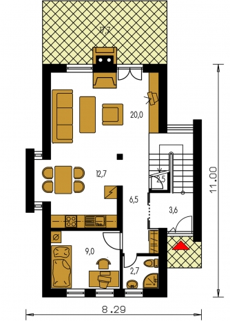Mirror image | Floor plan of ground floor - TREND 268